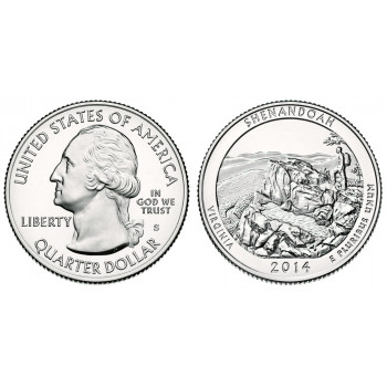 USA 2014 Quarter Shenandoah S