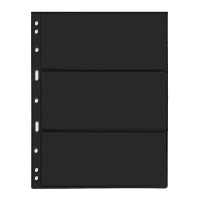 Leuchtturm plastic sheets GRANDE 3 pockets 98x216 mm black Leuchtturm plastic sheets GRANDE 3 pockets 98x216 mm black