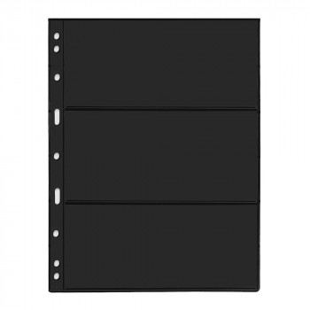 Leuchtturm plastic sheets GRANDE 3 pockets 98x216 mm black Leuchtturm plastic sheets GRANDE 3 pockets 98x216 mm black