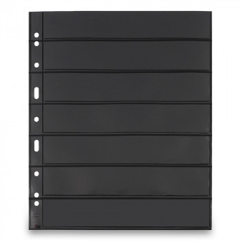 Leuchtturm plastic sheets GRANDE 7 pockets 38x216 mm black Leuchtturm plastic sheets GRANDE 7 pockets 38x216 mm black