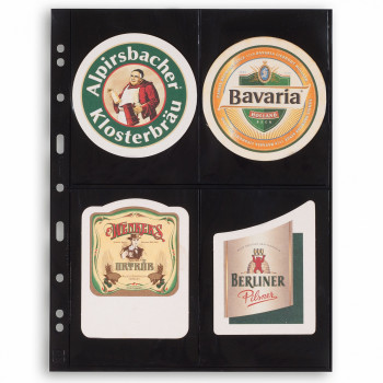 Leuchtturm plastic sheets GRANDE 4 pockets 106x150 mm black