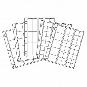 Leuchtturm coin sheets NUMIS for 44, 34, 25, 17, mix coins Leuchtturm coin sheets NUMIS for 44, 34, 25, 17, mix coins