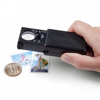 Leuchhturm magnifier with LED and UV light x15 x30