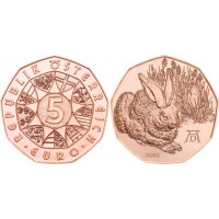Austria 2016 5 euro - Durer's Young Hare