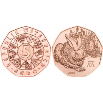 Austria 2016 5 euro - Durer's Young Hare