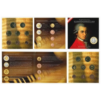 Austria 2003 Euro coins BU set