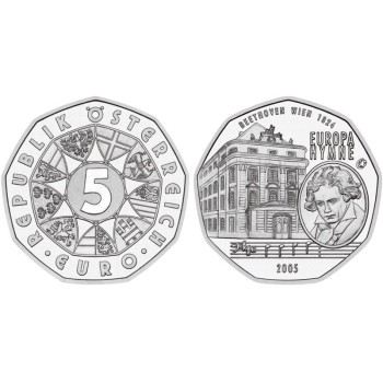 Austria 2005 5 euro The European Anthem - Ludwig Van Beethoven BU