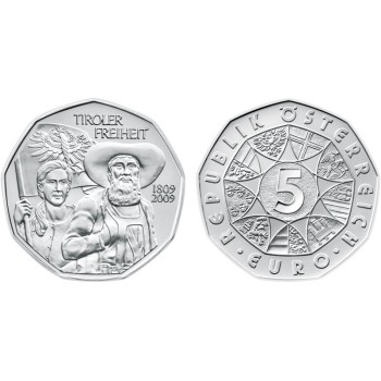 Austria 2009 5 euro Tiroler Freiheit BU