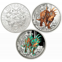 Austria 2021 3 euro Styracosaurus Albertensis 