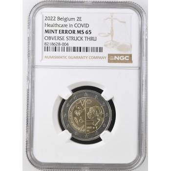 Belgium 2022 The Healthcare - Medicine Mint Error Graded NGC MS65