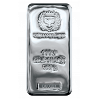 Germania mint Silver Cast Bar 500g.