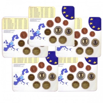 Germany 2008 Euro coin BU Set A D F G J