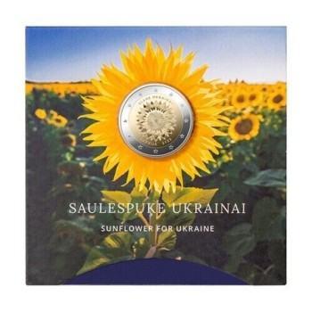 Latvia 2023 Slava Ukrainai! Coin card