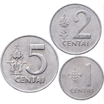 Lithuania 1991 1 2 5 cent set