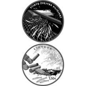Lithuania 2019 1.5 euro Smelt fishing by attracting