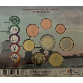 Netherlands 2026 World Money Fair Berlin BU set Dutch Mills 