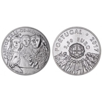 Portugal 2017 2.5 euro Masks from Tras-os-Montes