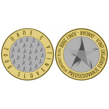 Slovenia 2008 3 euro Presidency of the European Union
