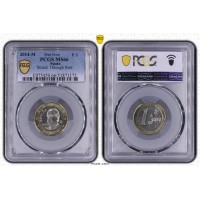 Spain 2024 1 euro Mint Error Graded PCGS MS66