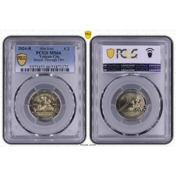 Vatican City 2024 Thomas Aquinas mint error graded PCGS MS66
