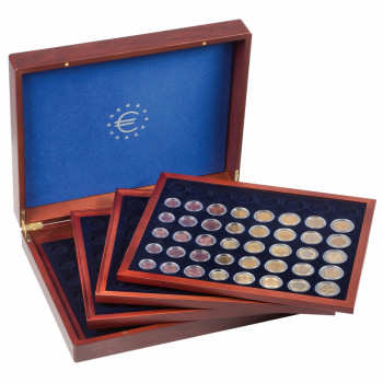 Leuchtturm pressentation case Volterra Quattro de Luxe for 24 euro coin sets in capsules