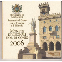 San Marino 2006 Euro coins BU set with 5 euro silver coin