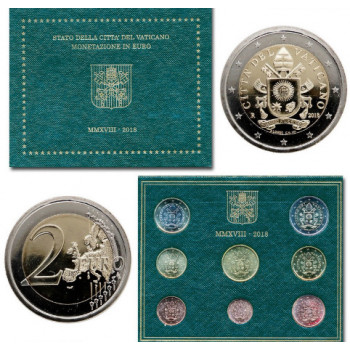 Vatican city 2018 Euro coins BU set