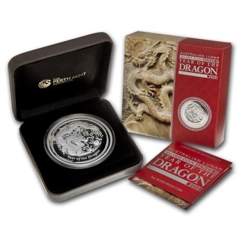Australia 2012 Australian Lunar Silver Coin Series II 2012 Year of the Dragon Australia 2012 Australian Lunar Silver Coin Series II 2012 Year of the Dragon