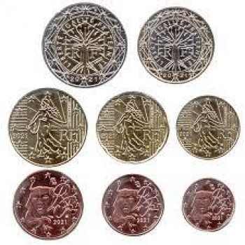 France 2021 euro coin UNC set France 2021 euro coin UNC set