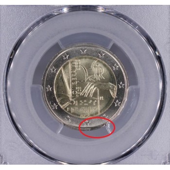 Italy 2009 Louis Braille mint error graded PCGS MS67