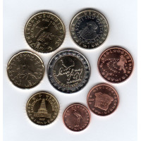 Slovenia 2007 Euro coins UNC set 