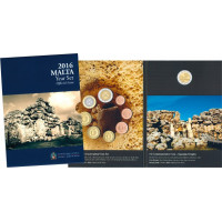 Malta 2016 Euro coins BU set with commemorative 2 euro coin